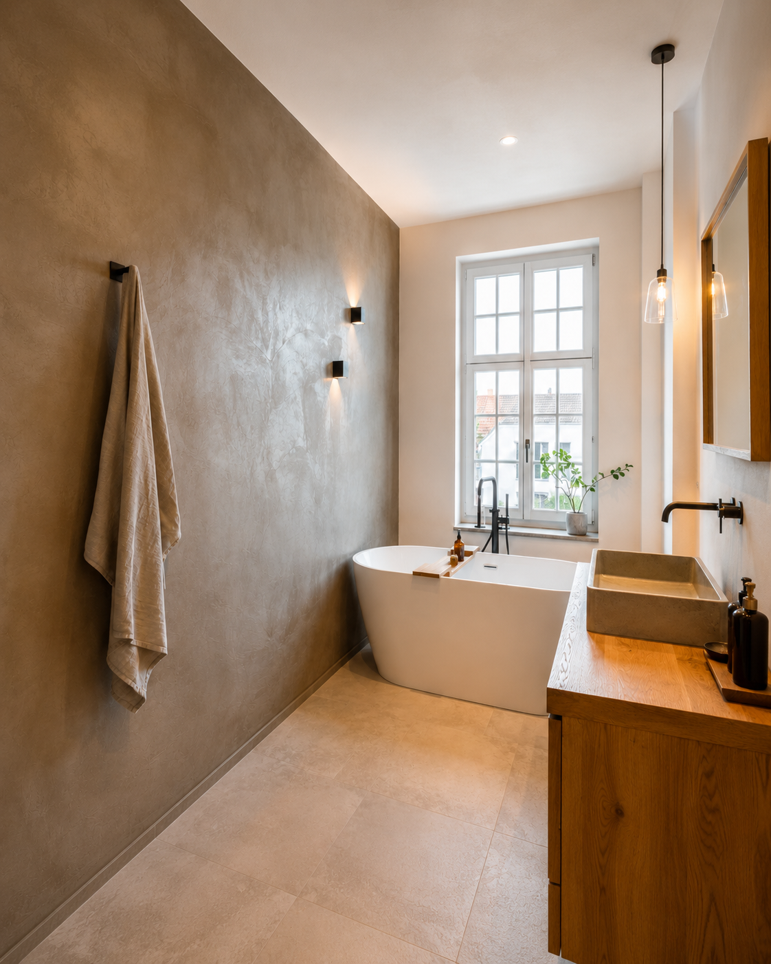 Badezimmer mit Spachteltechnik