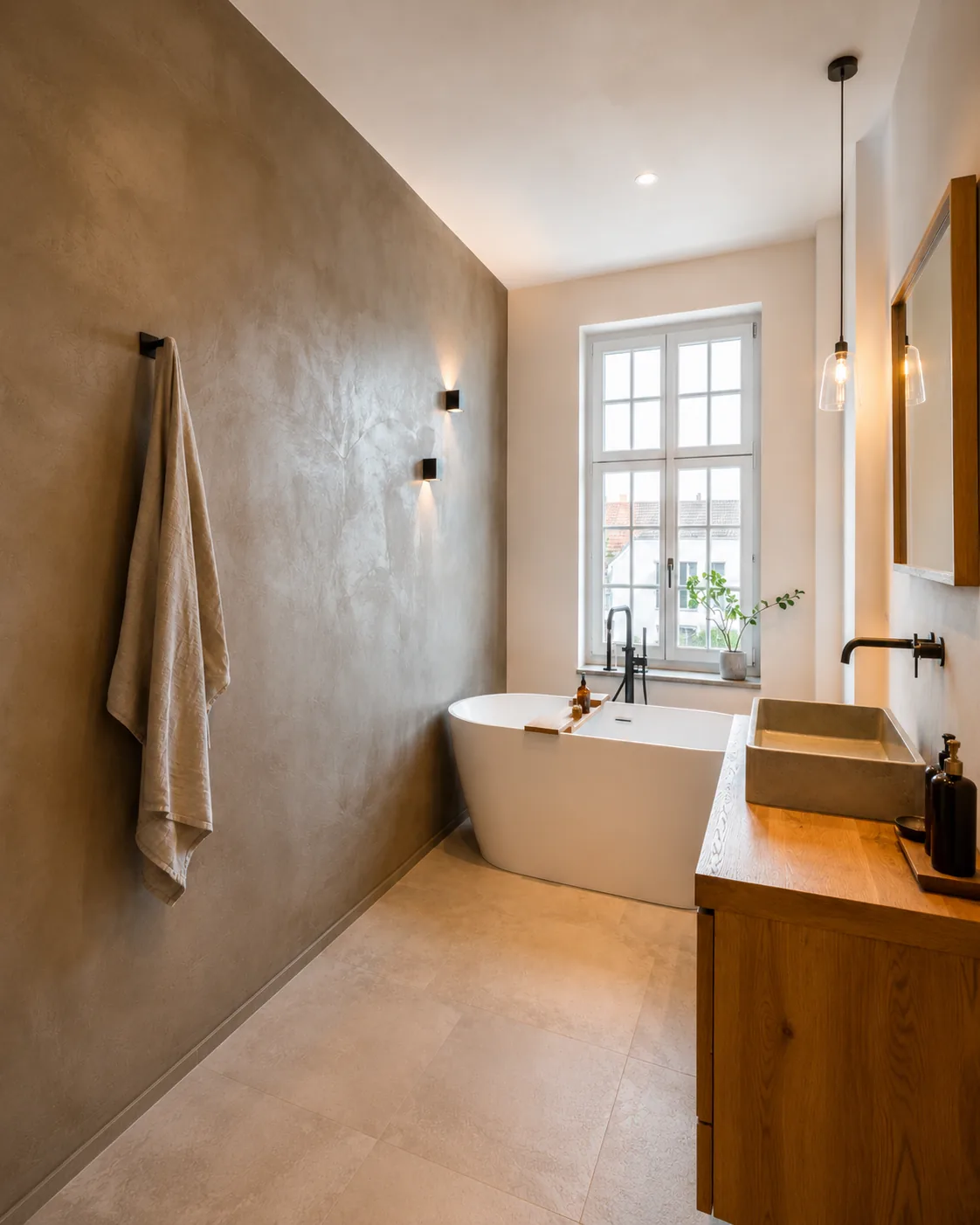 Badezimmer mit Spachteltechnik